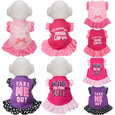 Frienda vestido para perro princesa sin mangas, ideal para paseos diarios y fiestas.