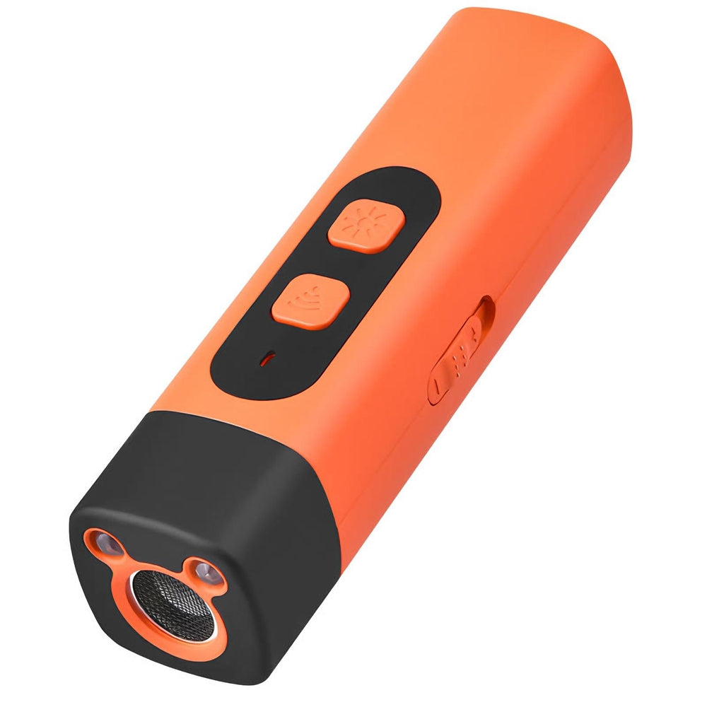 Friengood Deterrente ultrasónico para ladridos, compacto y portátil para paseos diarios.