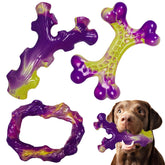 Frienhund juguete duro con forma de hueso y sabor a bacon para perros grandes.