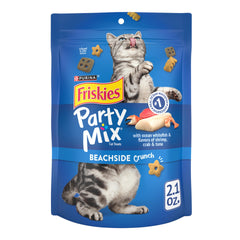 Friskies Beachside Crunch, bocadillos para gatos, recompensa durante el juego.