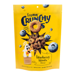 Fromm Crunchy Os Blueberry Blasts, bolsa con cierre hermético para conservar la frescura entre usos.