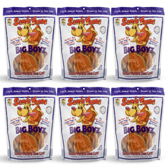 Front Porch Pets Sams Yams Big Boyz, bolsa de 6 unidades, ideal para masticación saludable.