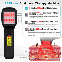 Frovab Cold Laser para perros con cuatro longitudes de onda para diferentes tejidos