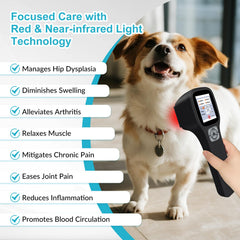 Frovab Cold Laser para perros con modos continuo y pulso para sesiones flexibles