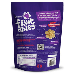 Galletas crujientes Fruitables con tocino y manzana, perfectas como premio durante entrenamiento.