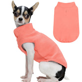 Chaleco polar FUAMEY para perros pequeños, vista frontal, cálido para paseos