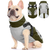 FUAMEY chaqueta de invierno para perro pequeño con arnés integrado, impermeable para paseos diarios
