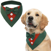 FUAMEY esmoquín para perro grande con pajarita verde, ideal para Navidad