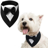FUAMEY esmoquin para perro pequeño con lazo negro, perfecto para bodas