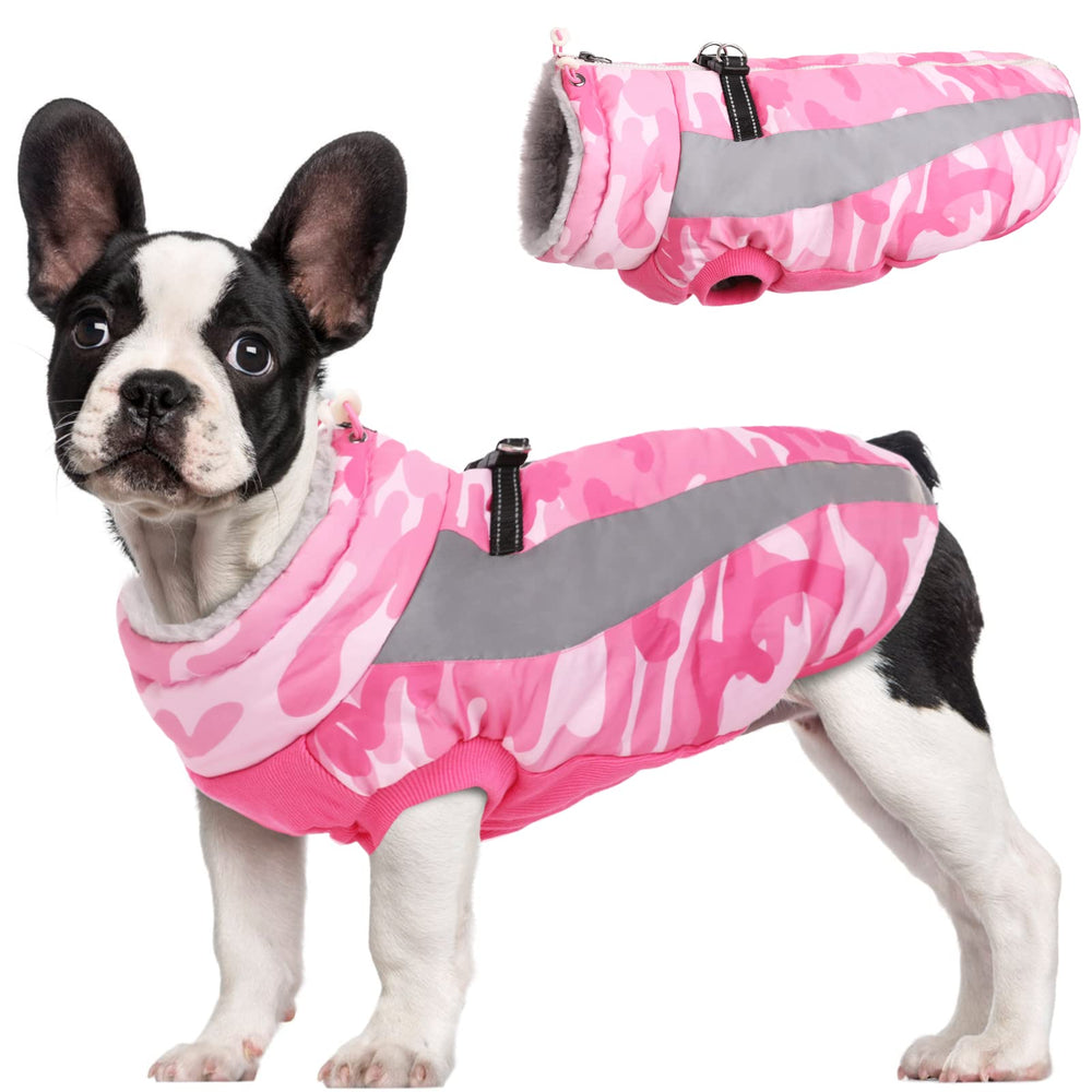 FUAMEY chaqueta de invierno para perro grande, vista frontal, protección cálida para días fríos