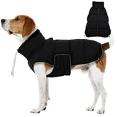 FUAMEY chaqueta puffer para perros, frente nevado, calor envolvente.