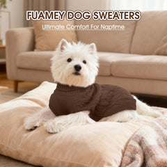 FUAMEY suéter monocromático para perro, diseño atemporal para interiores y salidas.