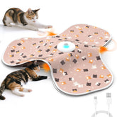 Juguete FUGODIWI para gato interior con cola de plumas, estimula caza