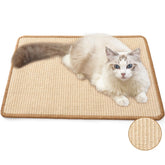 FUKUMARU alfombra-rascador-gato de sisal natural protege muebles y fomenta juego.