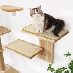FUKUMARU estantería de pared para gatos con diseño en forma de árbol.