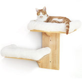 FUKUMARU estanterías para gato con dos plataformas para descansar.