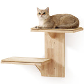 FUKUMARU estantes para gatos con dos plataformas, ideal para estirarse y descansar.