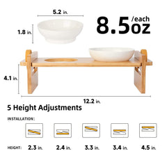 Soporte de bambú impermeable FUKUMARU para plato estable en reposo.