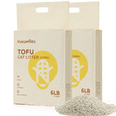 Saco de FUKUMARU tofu litter de 12 lb, manejo cómodo y almacenamiento seguro.
