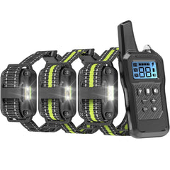 FunniPets collar de adiestramiento para tres perros, control independiente.
