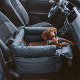 FUNNYFUZZY asiento de coche para perros azul, cómodo y seguro para viajes