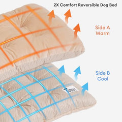 FUNNY FUZZY cama plush para perro grande, lavable y de dos caras.