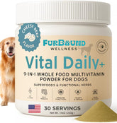 FurBound Polvo Multivitamínico para perros con ingredientes naturales para articulaciones y movilidad.