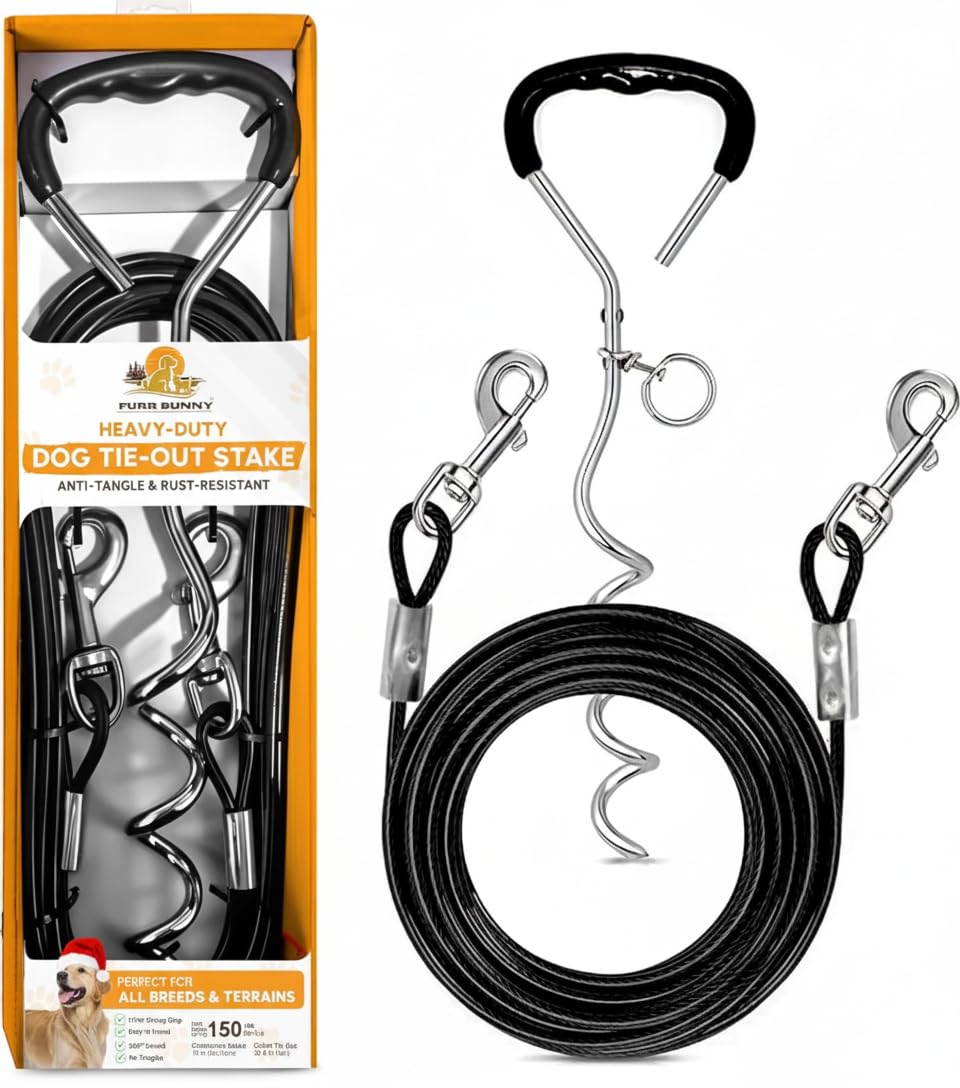 Ancla espiral FURR BUNNY de 18 pulgadas fijando de forma estable al aire libre