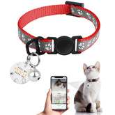 Etiqueta QR en collar Furrigo para recuperar al gato rápidamente.