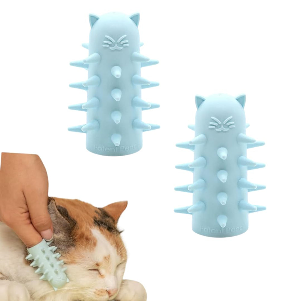 Cepillo de dedo Furr&Purr para gatos, cepilla con suavidad y fortalece el vínculo diario.