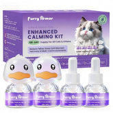 FURRY ARMOR difusor calma gatos base 1 en sala para tranquilidad.
