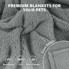 Manta FurryBaby para gatos 24x32 en gris, ideal para cama y transportín.