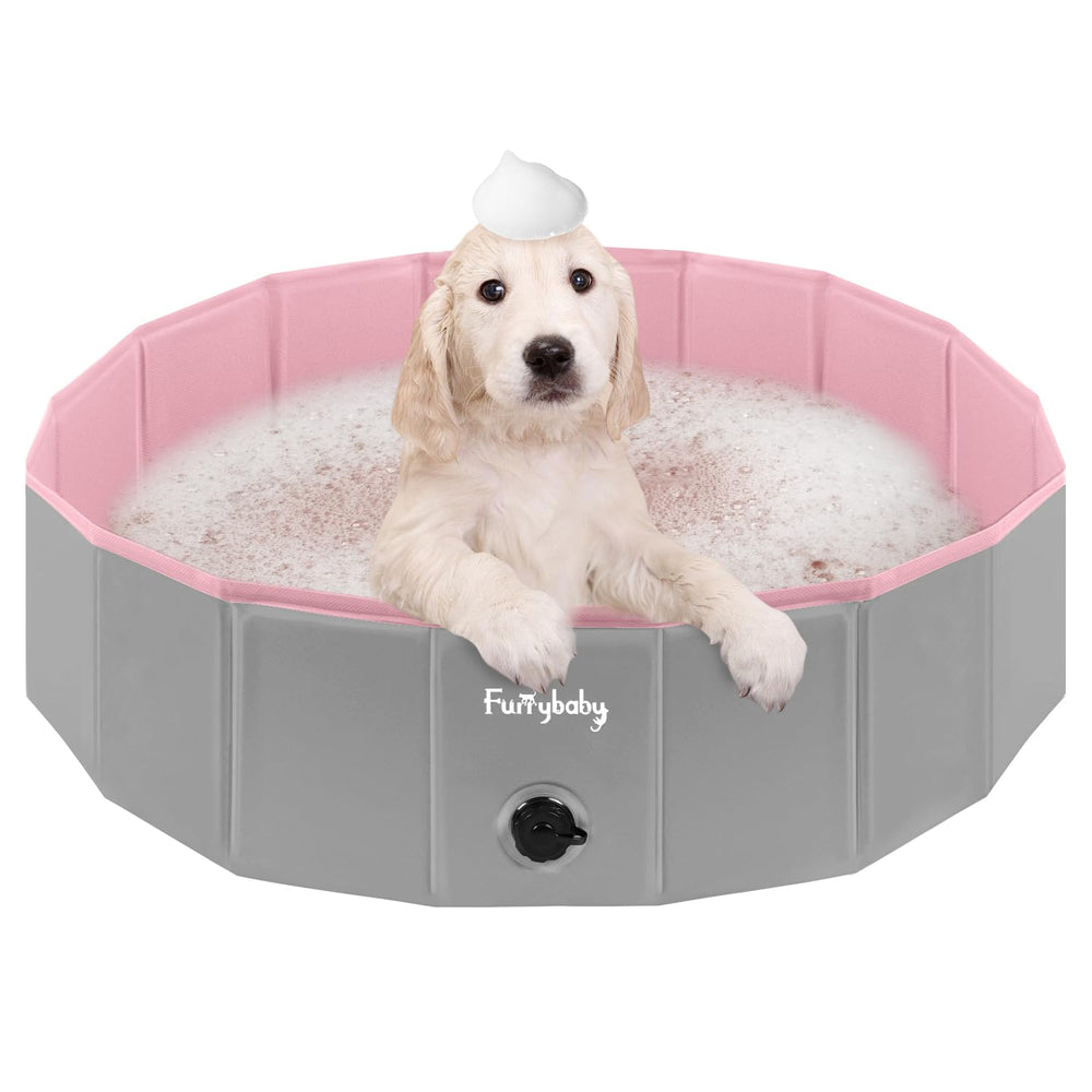 Piscina para perro Furrybaby 32 pulgadas con borde estable para exteriores