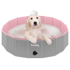 Piscina para perro Furrybaby 32 pulgadas con borde estable para exteriores
