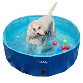Piscina plegable Furrybaby para perros pequeños, ideal para baños y juego al aire libre.