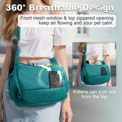 Furtent Cat Sling con malla ventilada frontal para mejor ventilación y comodidad