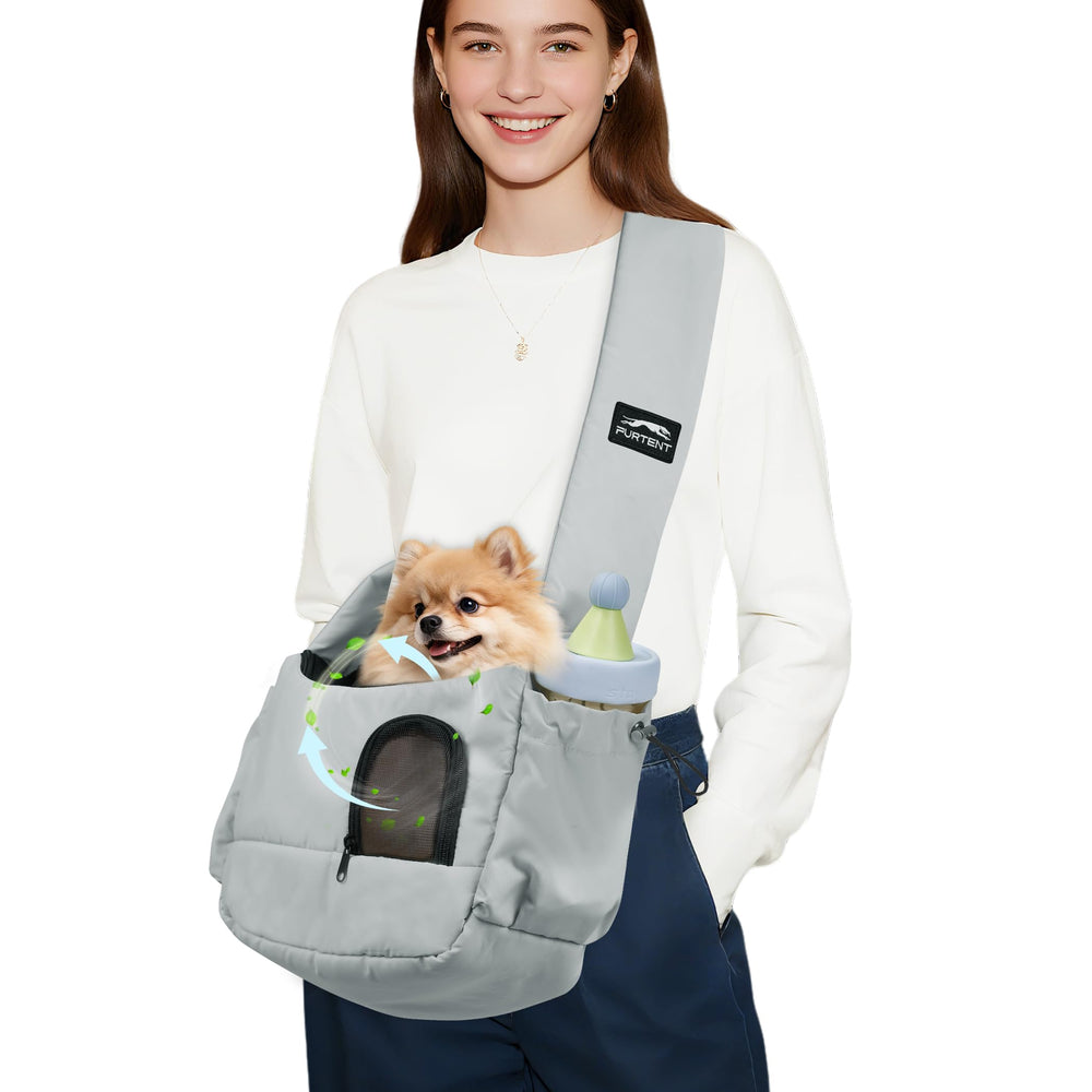 Sling Furtent con correa ergonómica para paseos cómodos.