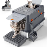 Caja FURTIME de acero inoxidable con tapa abatible para limpieza rápida
