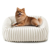 Cama FurTime para perro pequeño con reposacabezas para dormir mejor.