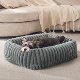 Cama FurTIME para perros pequeños con cabecera elevada para cuello cómodo
