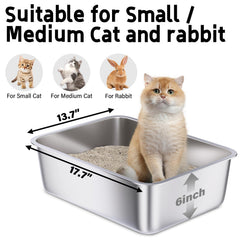 FUTAM caja de arena para gatos, interior amplio, ofrece espacio cómodo.
