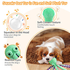 Fuufome, juguete de peluche de algodón tipo piña, suave y resistente para perros.