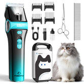 Cortapelos FuzzyFix para gatos con hoja 5-en-1, ajuste preciso