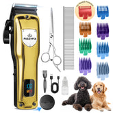 Cortapelos FuzzyFix con bajo ruido para cuidado del pelaje de perros.