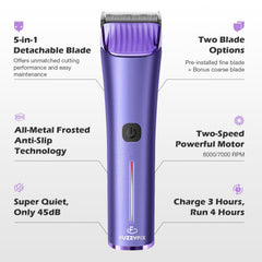 Hojas desmontables 5 en 1 de FuzzyFix para diferentes longitudes de pelo.