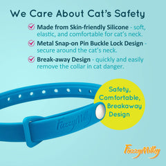 Empaque del collar FuzzyMilky, diseño calmante para gatos.