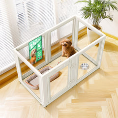 FXW AuraSpace corrales acrílicos con paneles transparentes para vigilar a tu perro