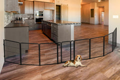 FXW puerta para perros interior con apertura amplia para dividir salas grandes con seguridad