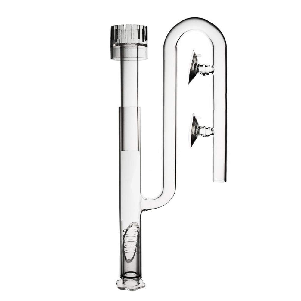 FZONE Lily Pipe de vidrio con depurador de superficie para acuario