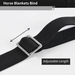 Rango de ajuste de 24–42 pulgadas para mantas de caballo
